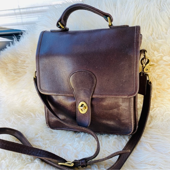 COACH station bag 5170 crossbody chocolate brown leather - Picture 4 of 15